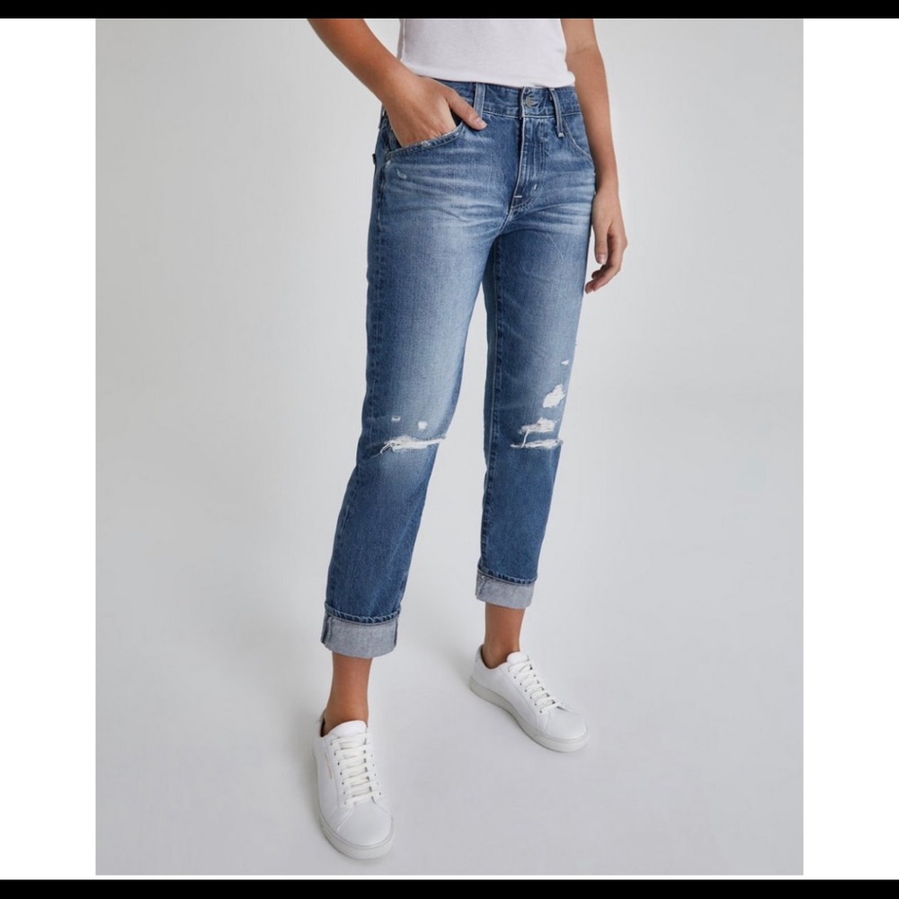 AG Ex-Boyfriend Distressed Slim Fit Jeans - Size 26